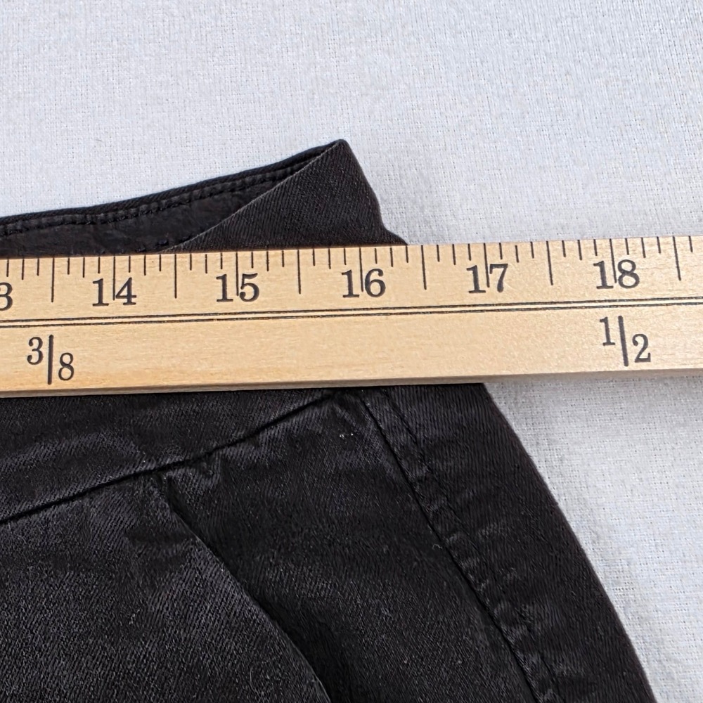Dear John North Hampton Black High Rise Cuffed Shorts Size 31 Chino Stretch - Picture 5 of 12
